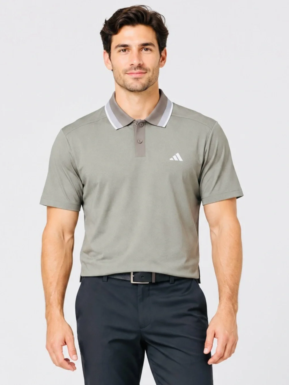 NWT New Adidas Ultimate365 Tour Twistknit Pique Polo Shirt In Putty Beige Size S